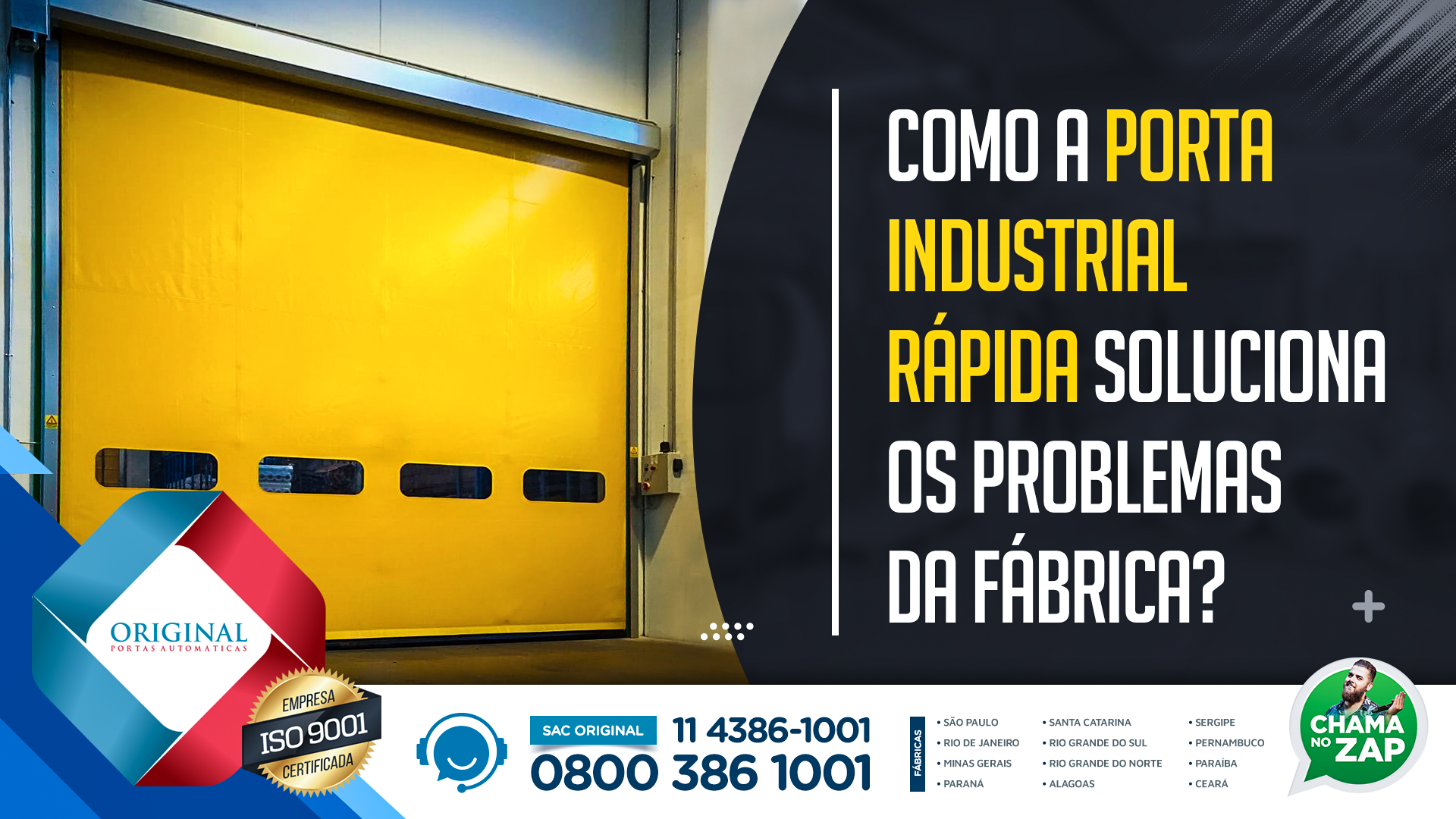 Porta industrial rápida