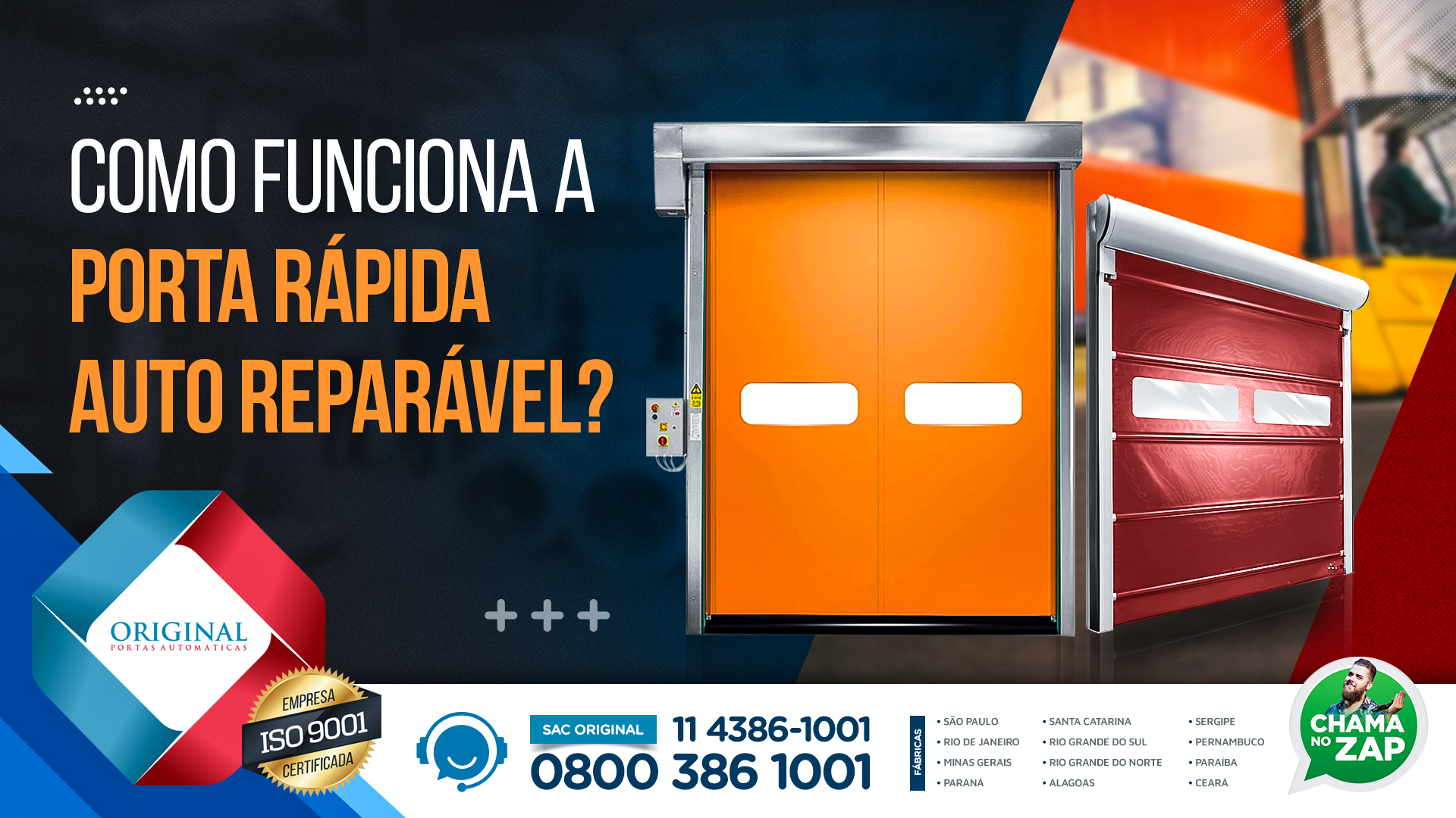 porta rápida auto reparável