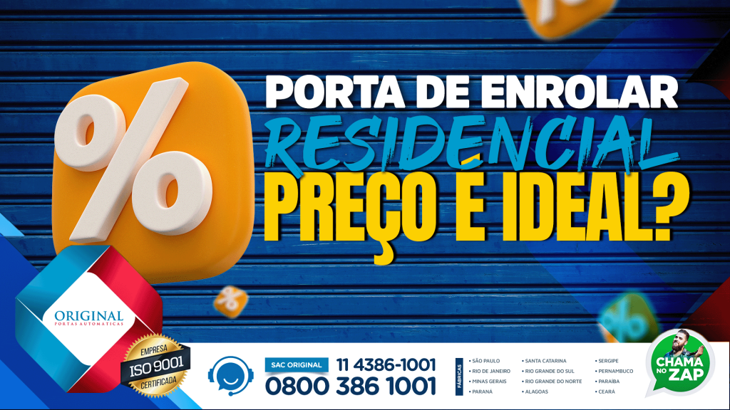 Porta de enrolar residencial preço
