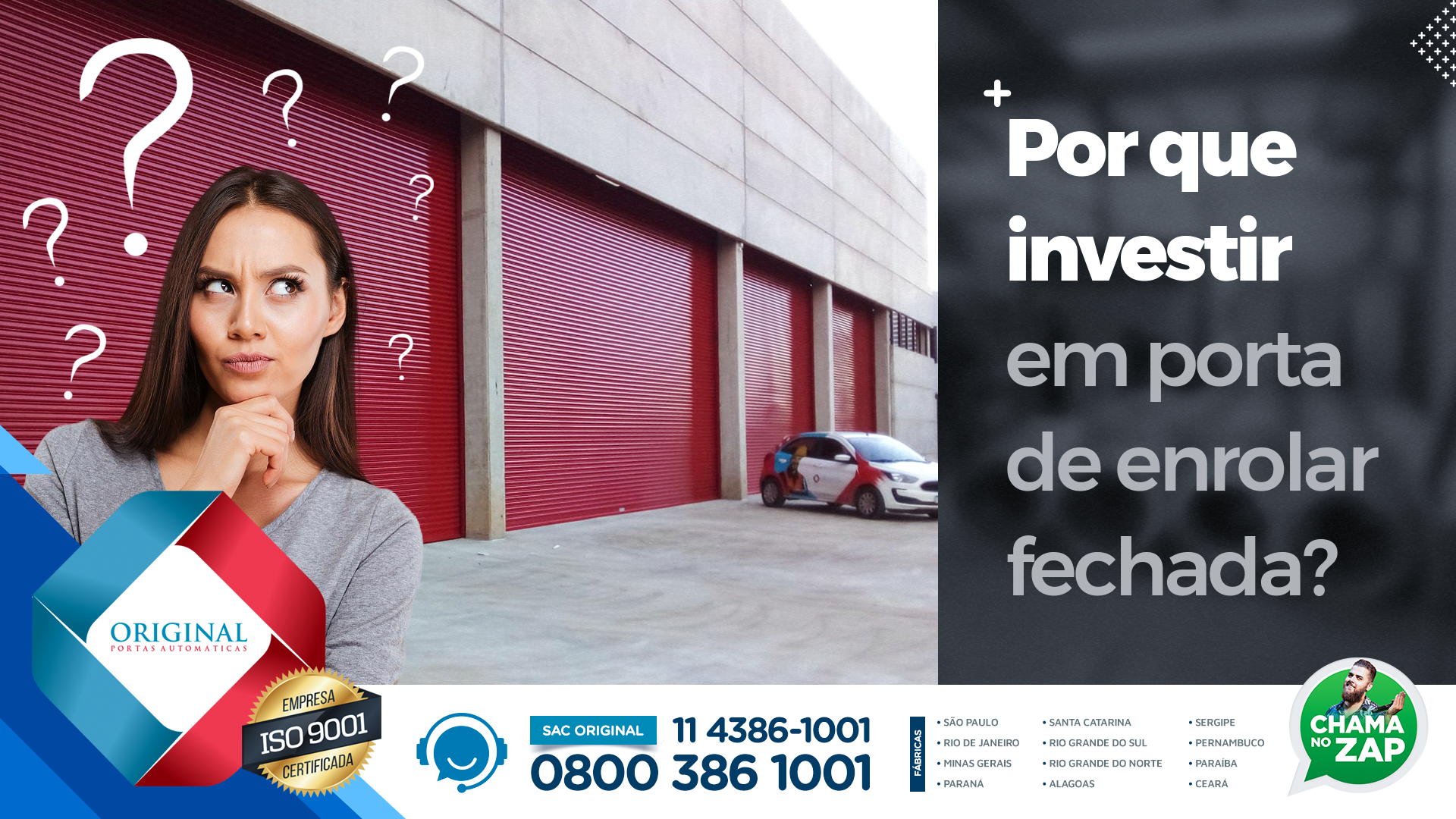 porta de enrolar fechada para garagem