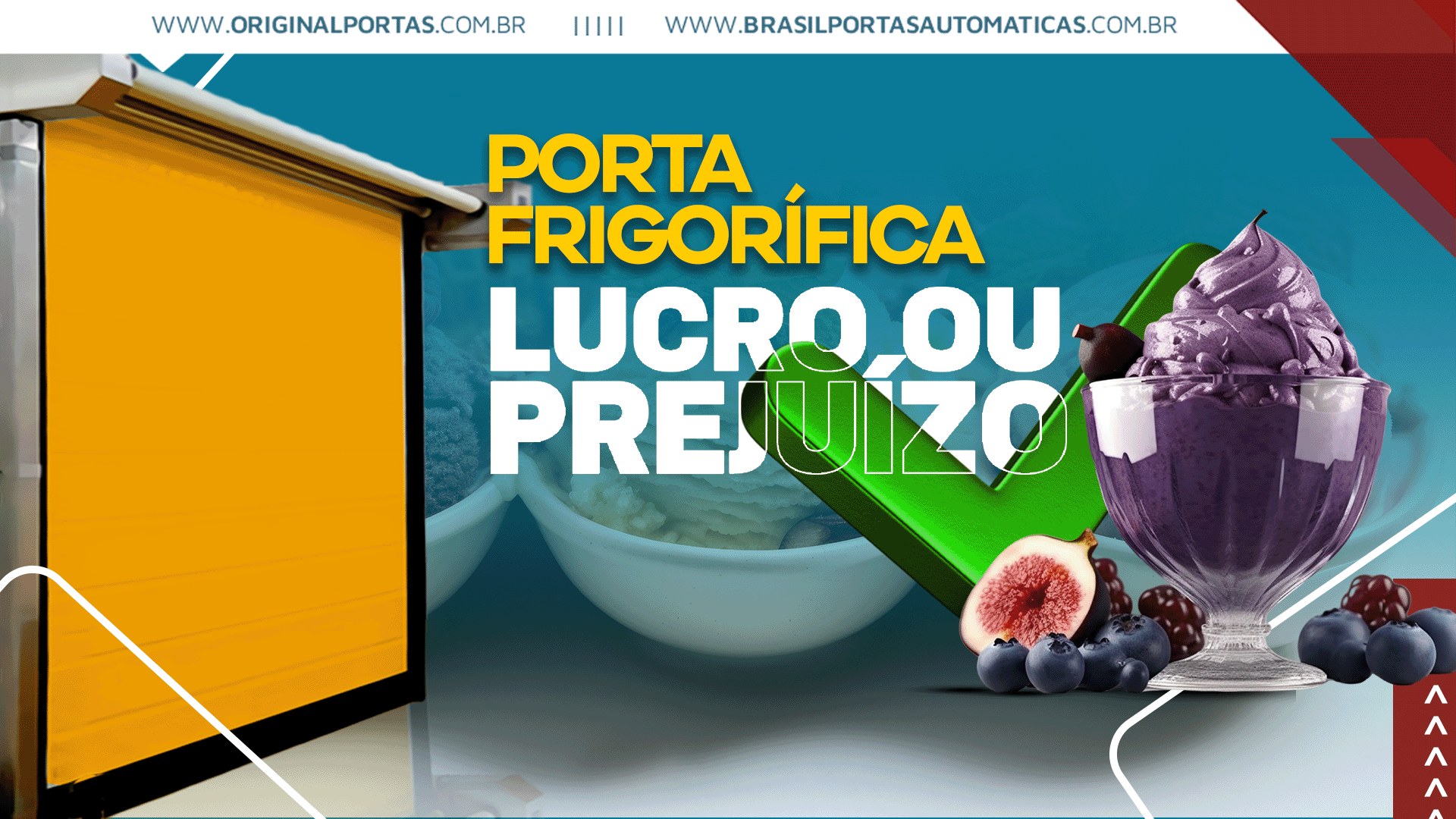 porta frigorífica rápida na sorveteria