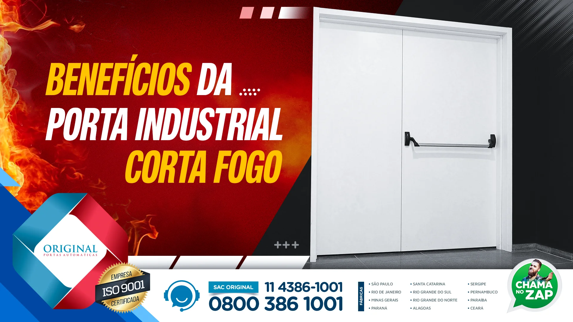 porta industrial corta fogo