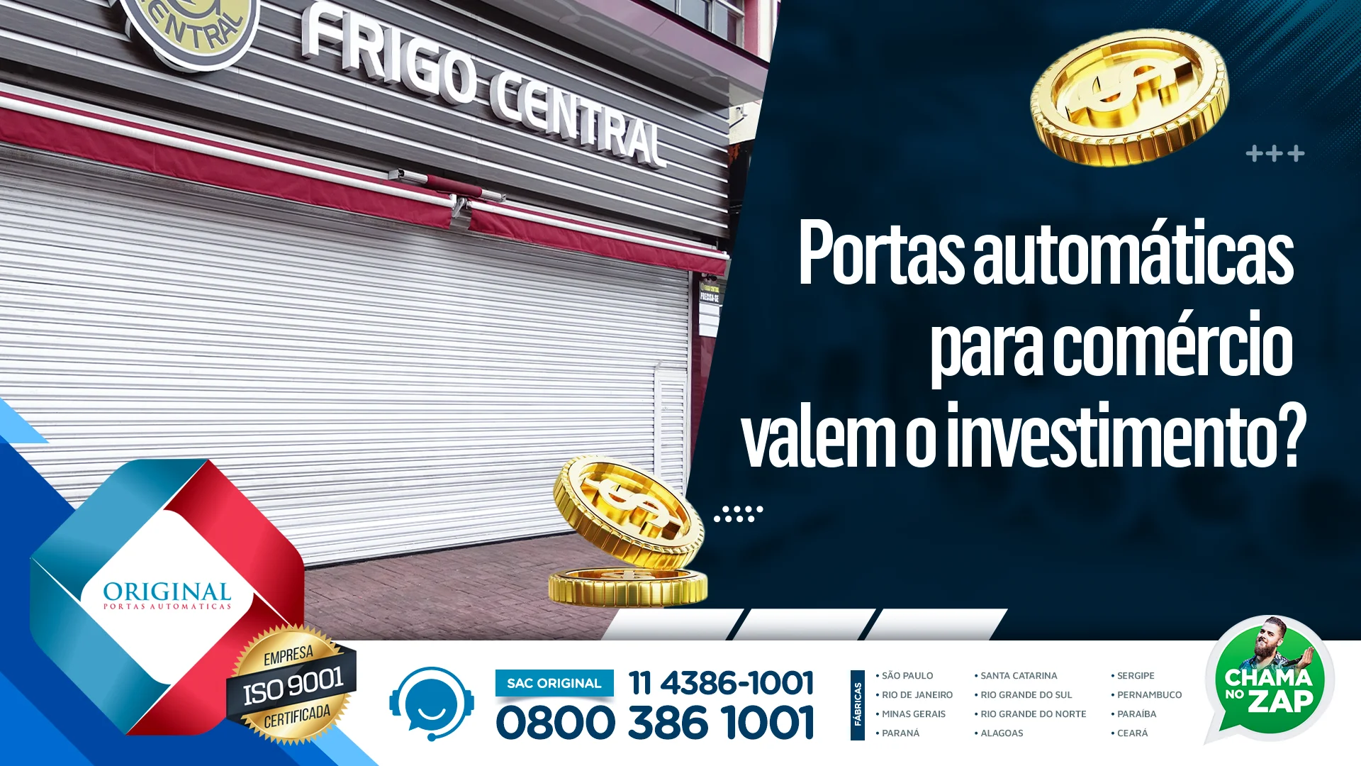 portas automáticas para comércio