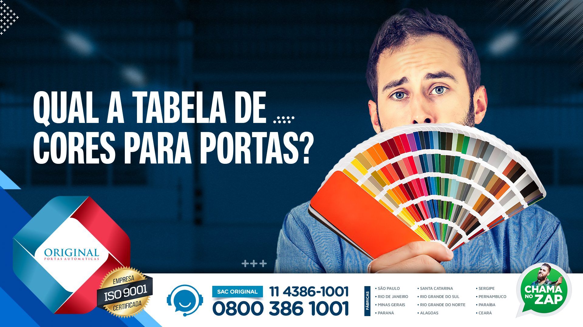 tabela de cores para portas