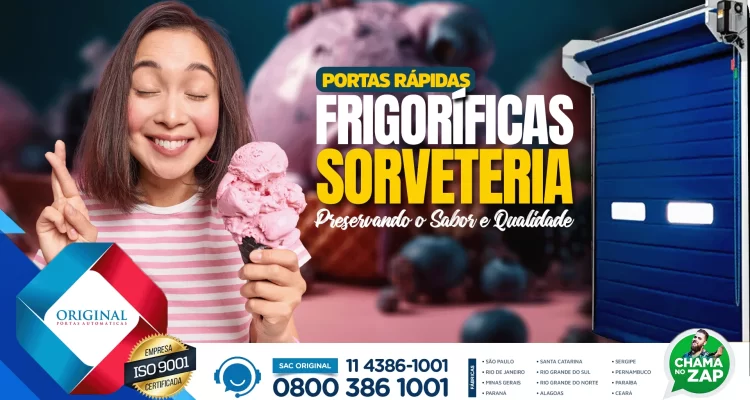 Portas Rápidas Frigoríficas em Sorveterias