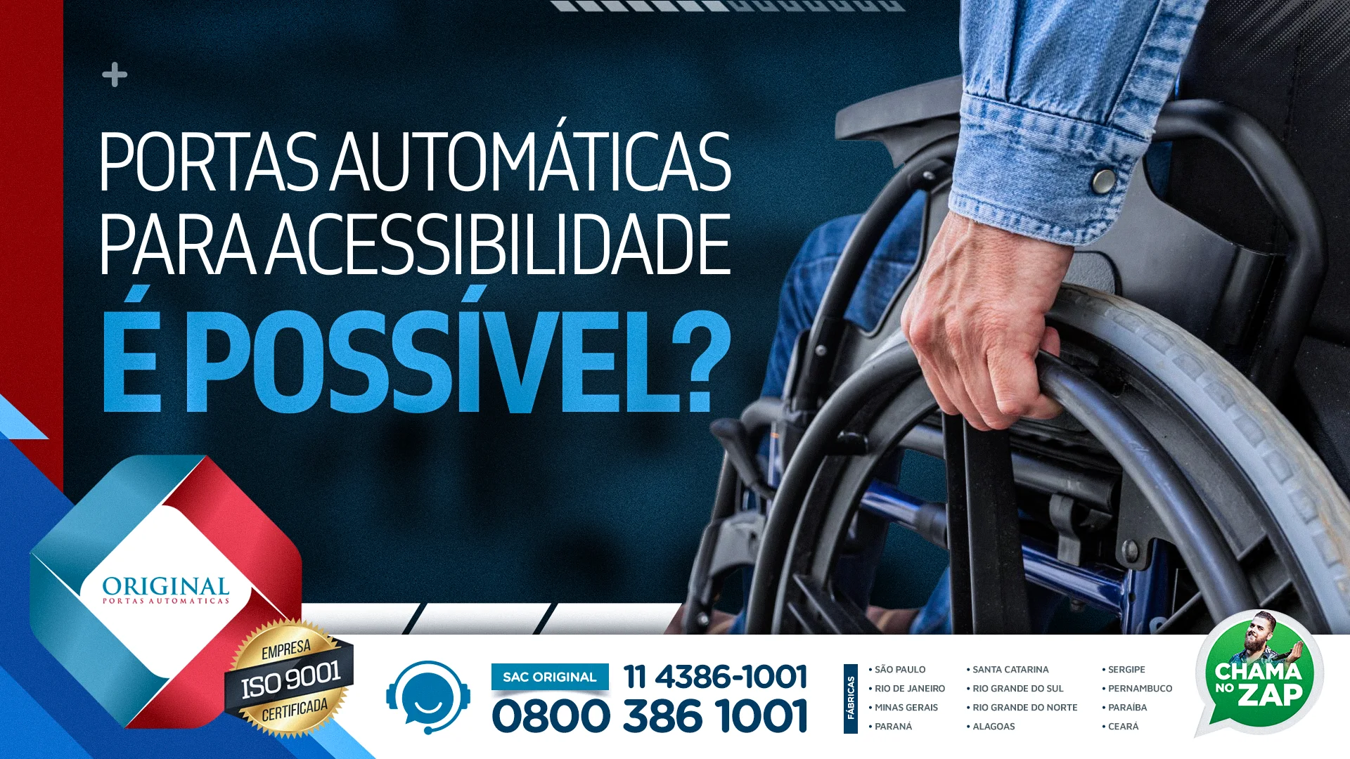 portas automáticas para acessibilidade