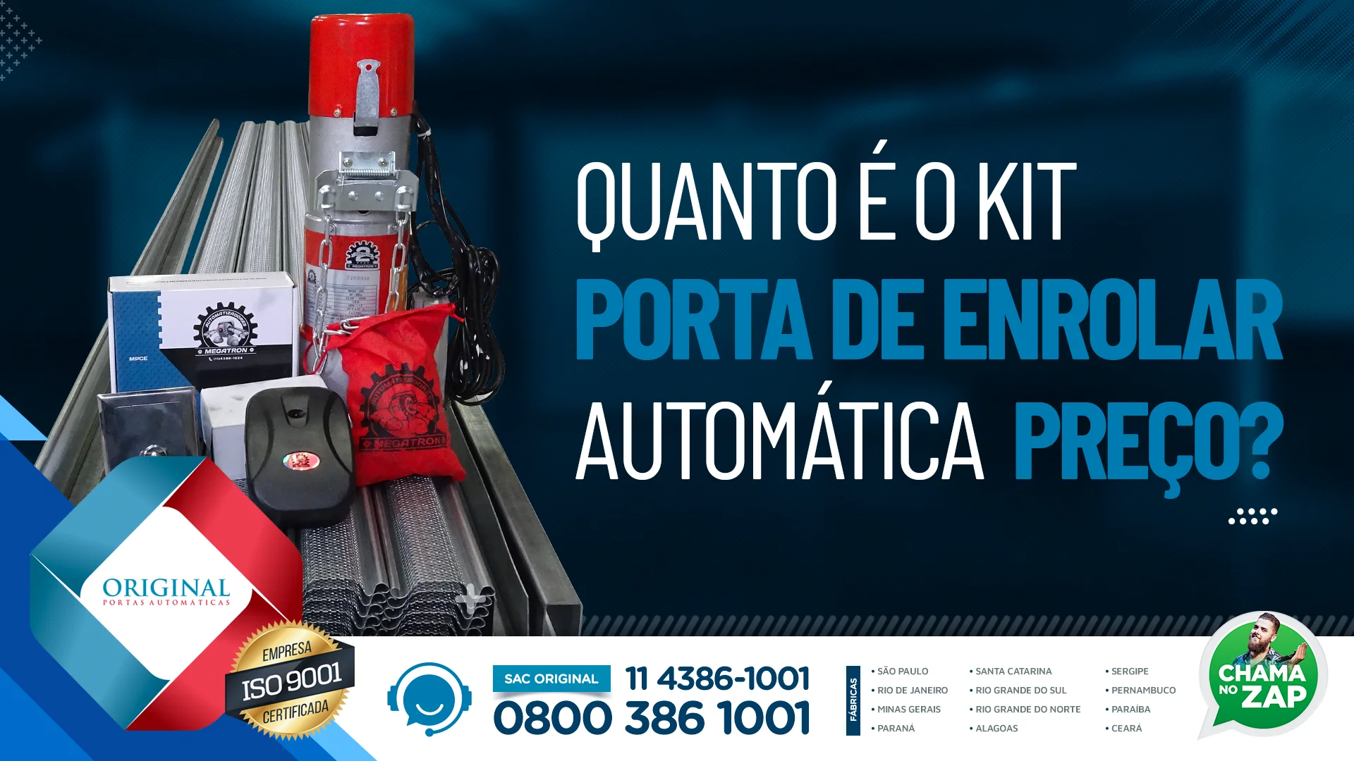 kit porta de enrolar automática preço