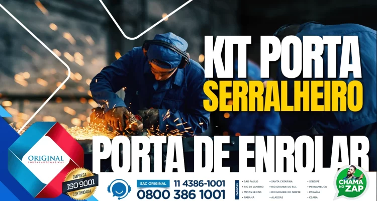 kit serralheiro para porta de enrolar