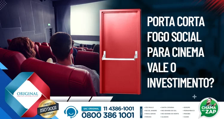 porta corta fogo social para cinema