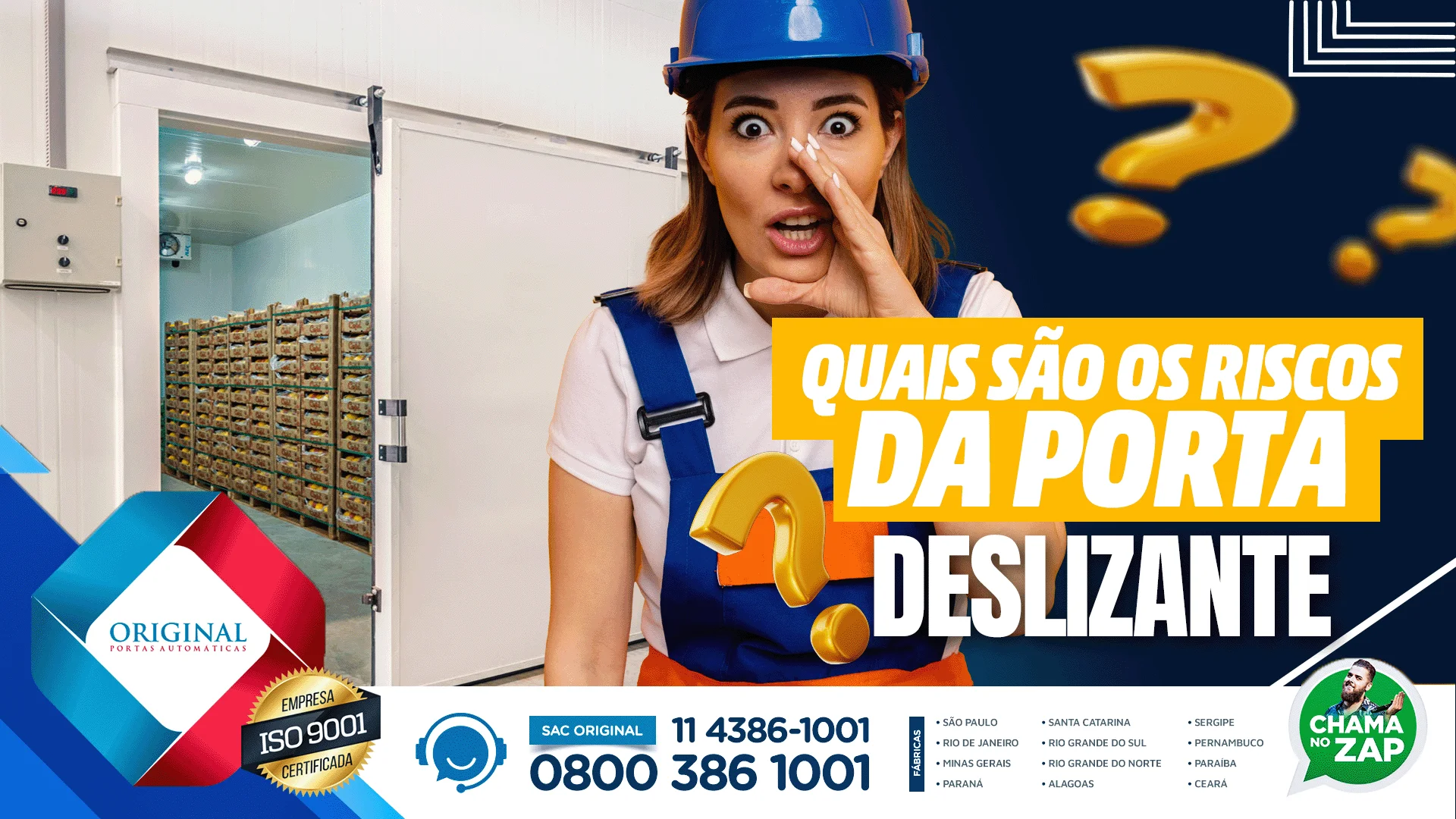 porta deslizante? Invista na porta rápida frigorífica