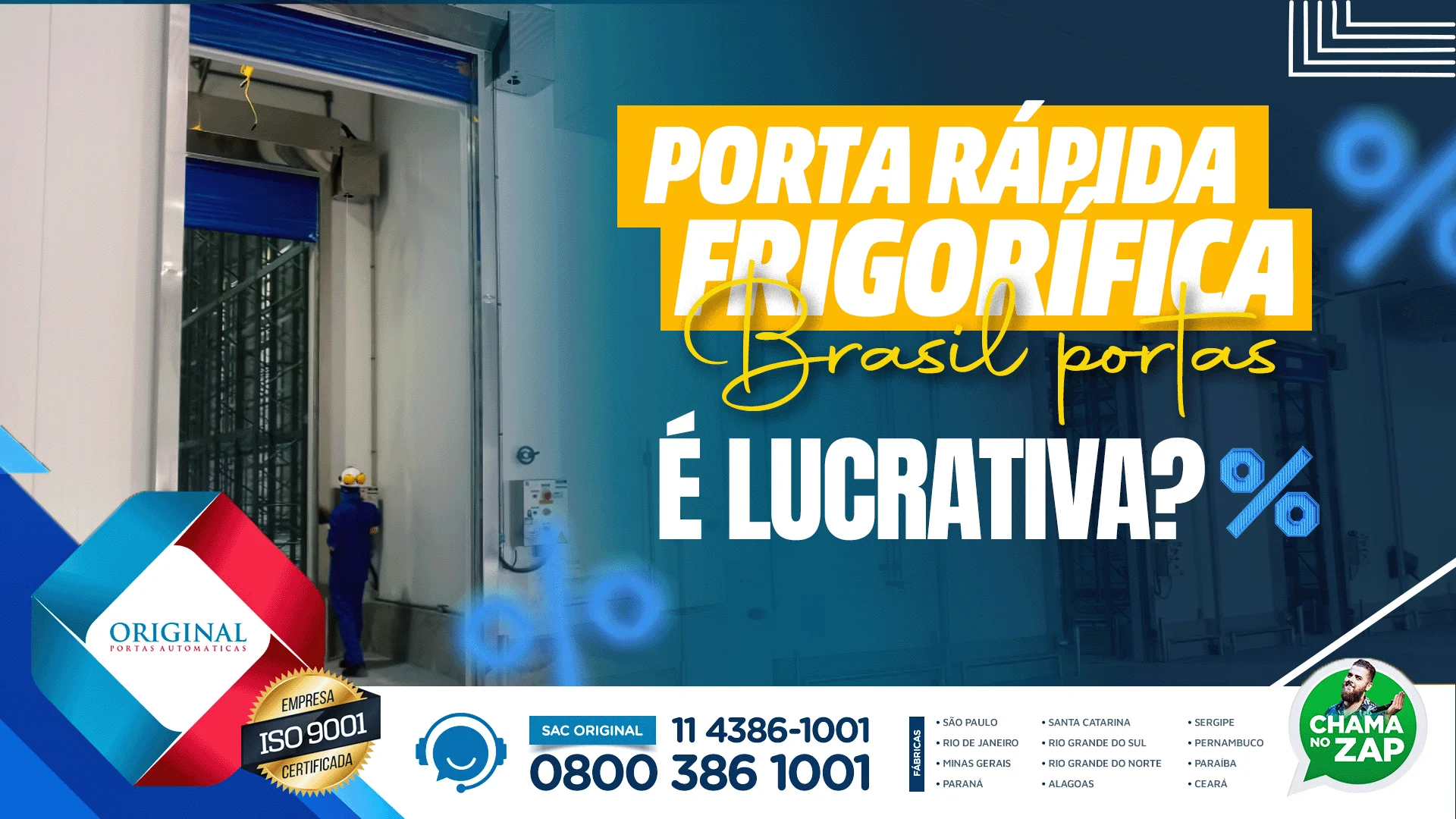 porta rápida frigorífica Brasil Portas