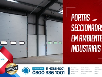 portas seccionadas em ambientes industriais