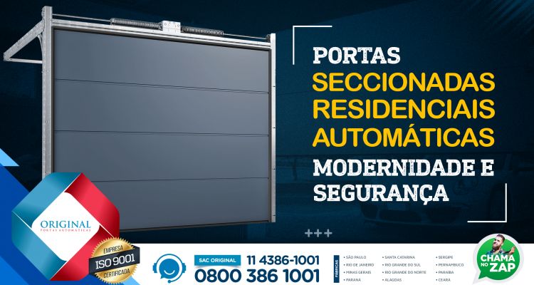 portas seccionadas residenciais automáticas