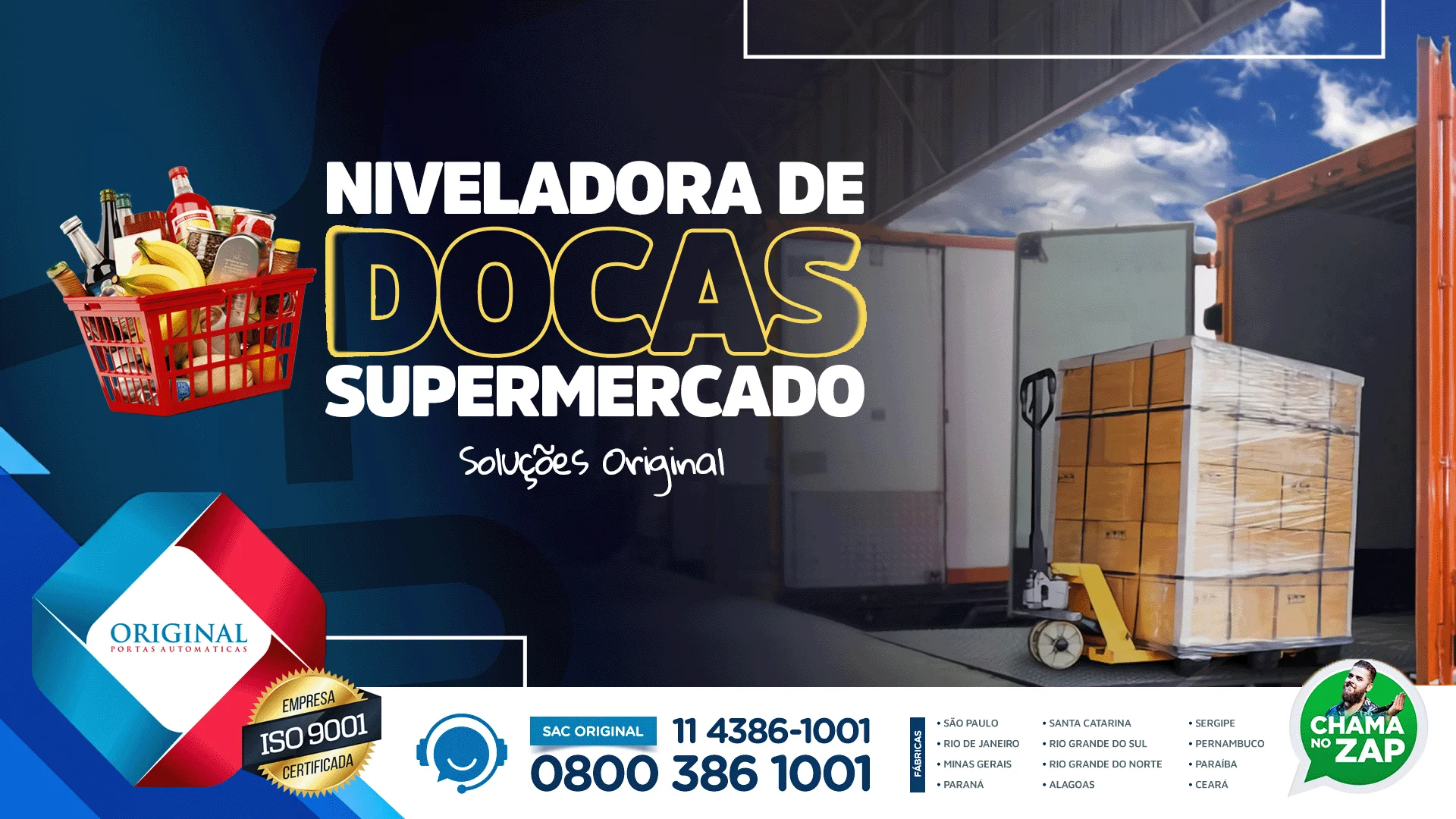 Niveladora de Doca em Supermercado