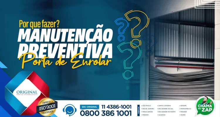 manutenção preventiva na porta de enrolar