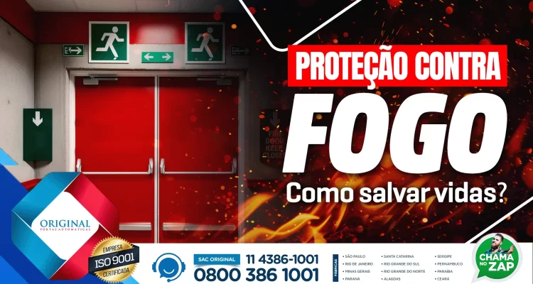 proteção contra fogo - porta corta fogo