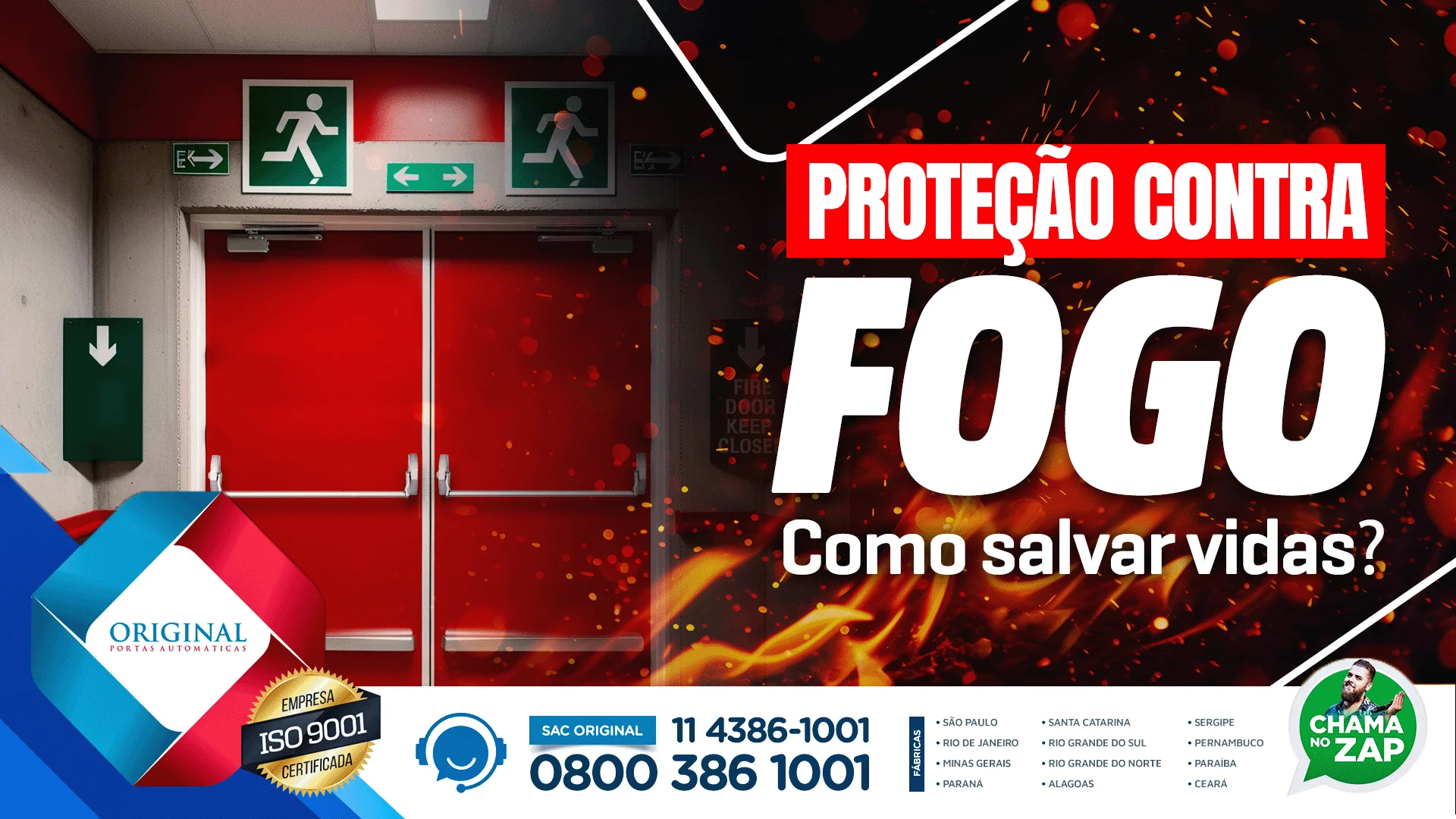 proteção contra fogo - porta corta fogo