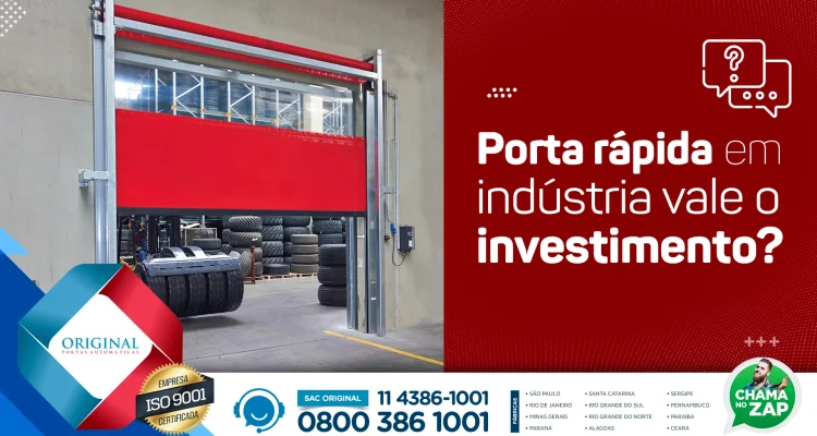 porta rápida em indústria