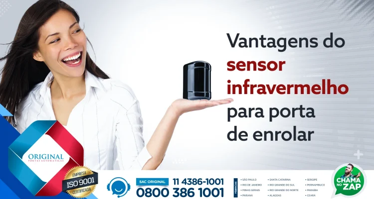 sensor infravermelho para porta de enrolar