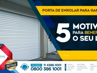 Porta de enrolar para garagem