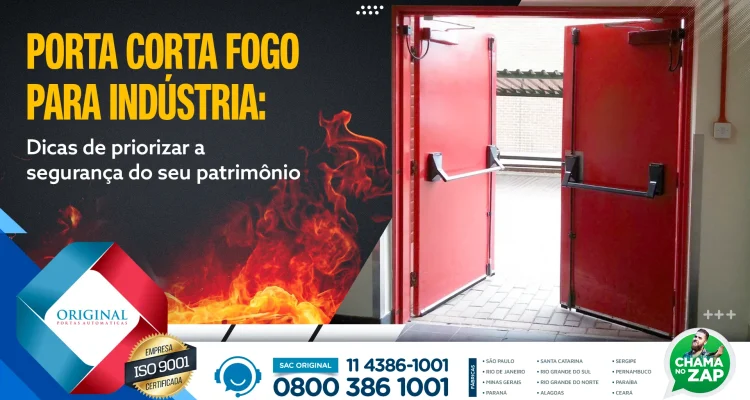porta corta fogo para indústria