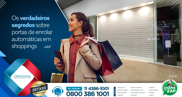portas de enrolar automáticas em shoppings