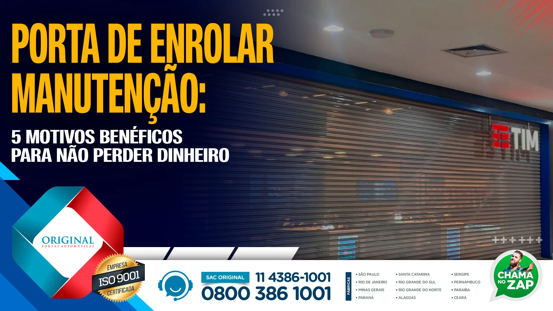 Manutenção da porta de enrolar