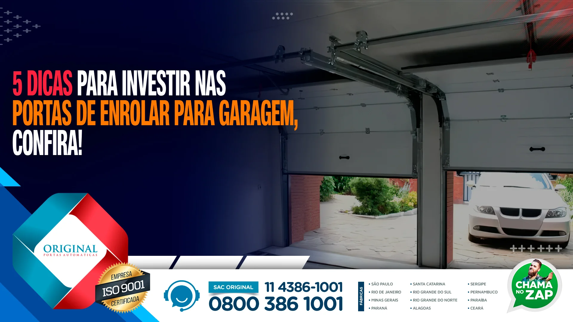 Portas de enrolar para garagem