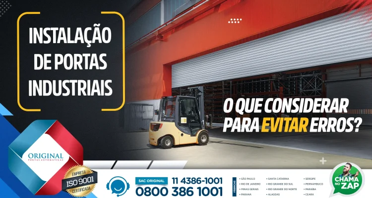 Instalação de portas industriais