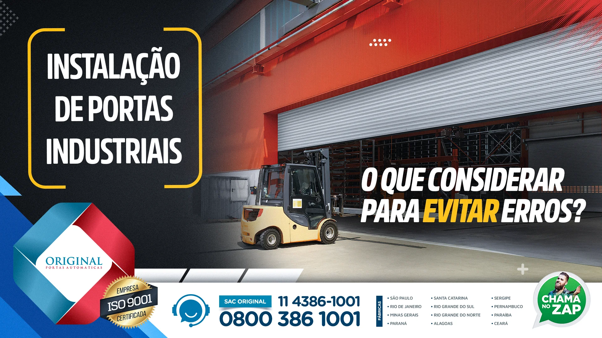 Instalação de portas industriais