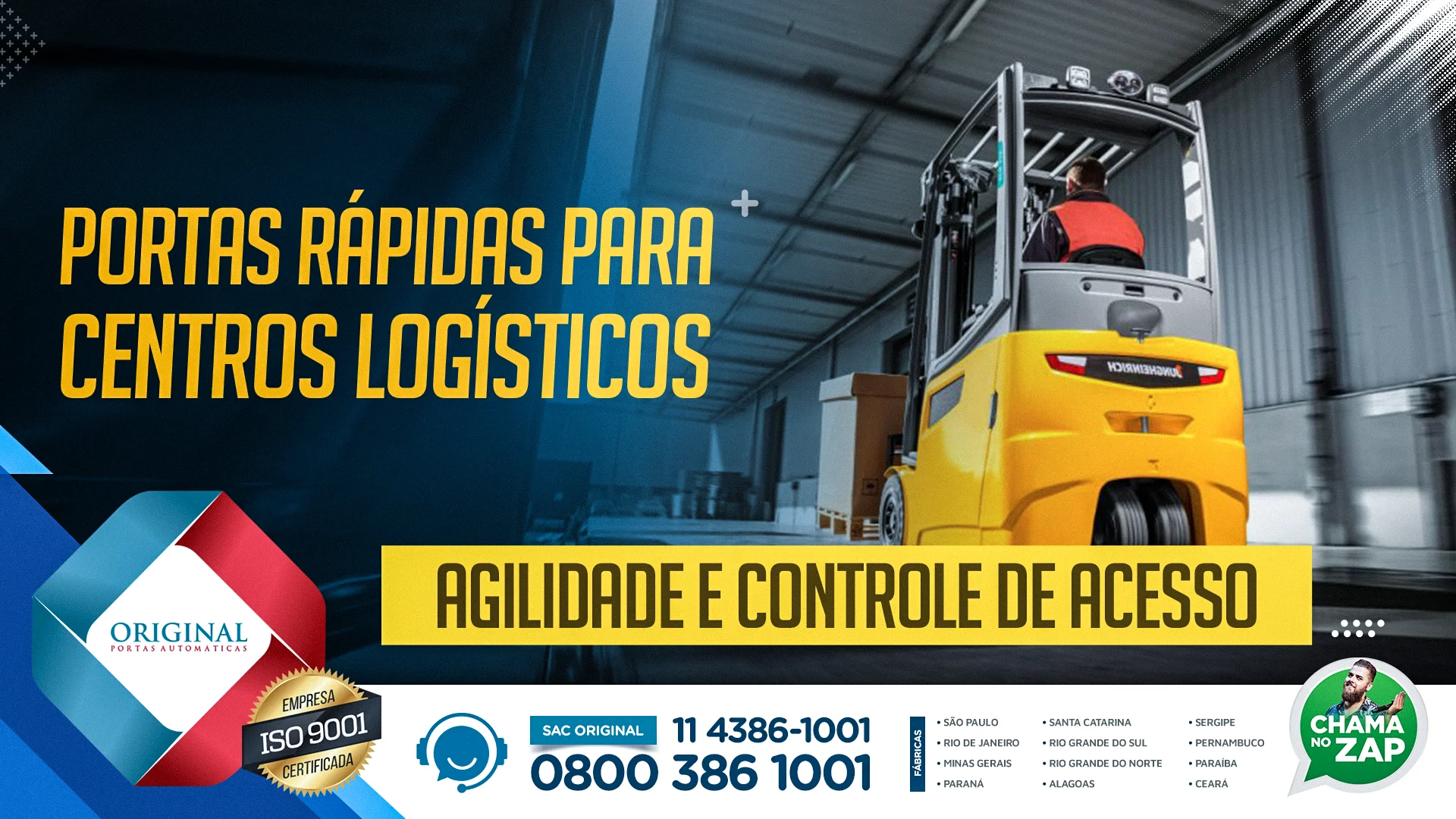 Portas rápidas para centros logísticos