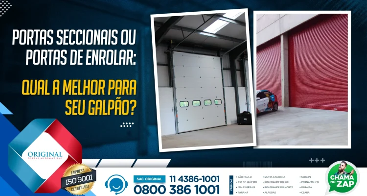Portas seccionais ou de enrolar
