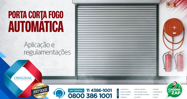 Porta corta fogo automática