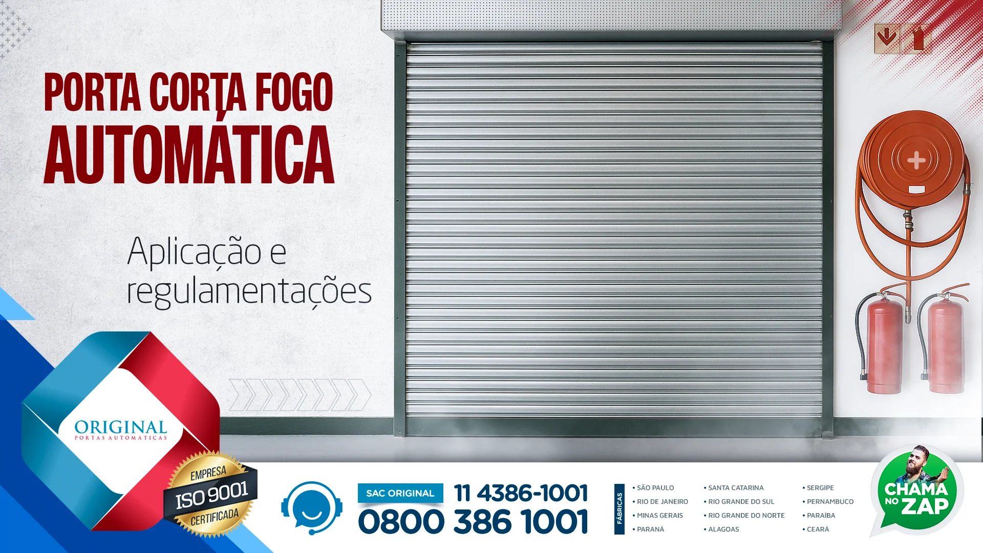 Porta corta fogo automática