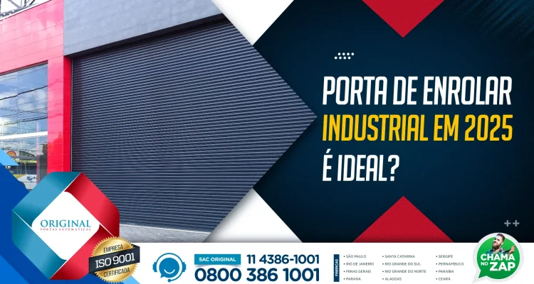 Porta de enrolar industrial em 2025