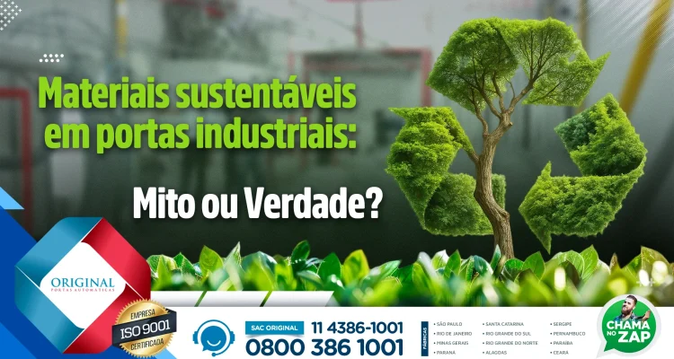 Materiais sustentáveis em portas industriais