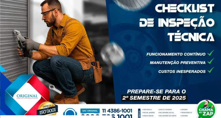 Inspeção técnica para portas industriais