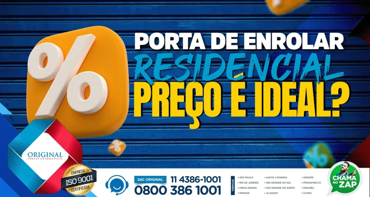 Porta de enrolar residencial preço