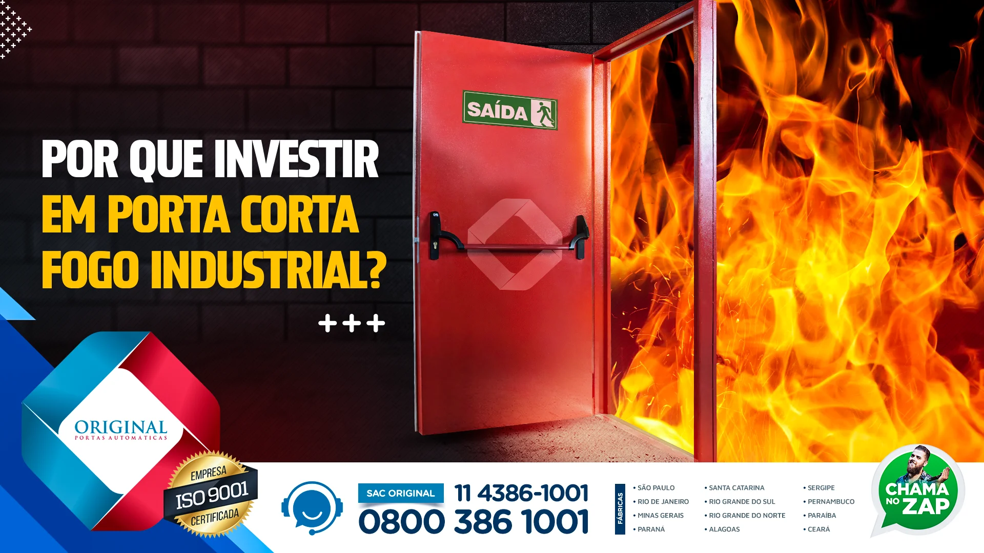 porta corta fogo industrial