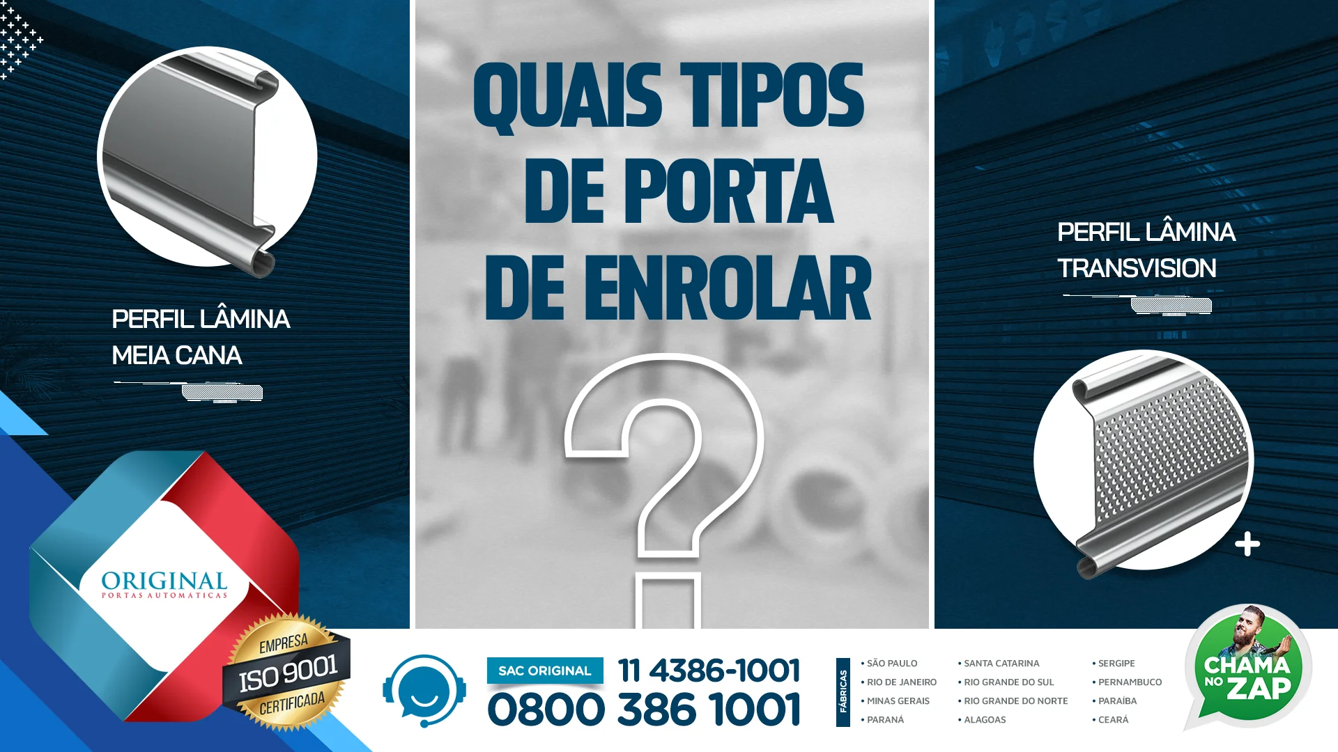 Tipos de porta de enrolar