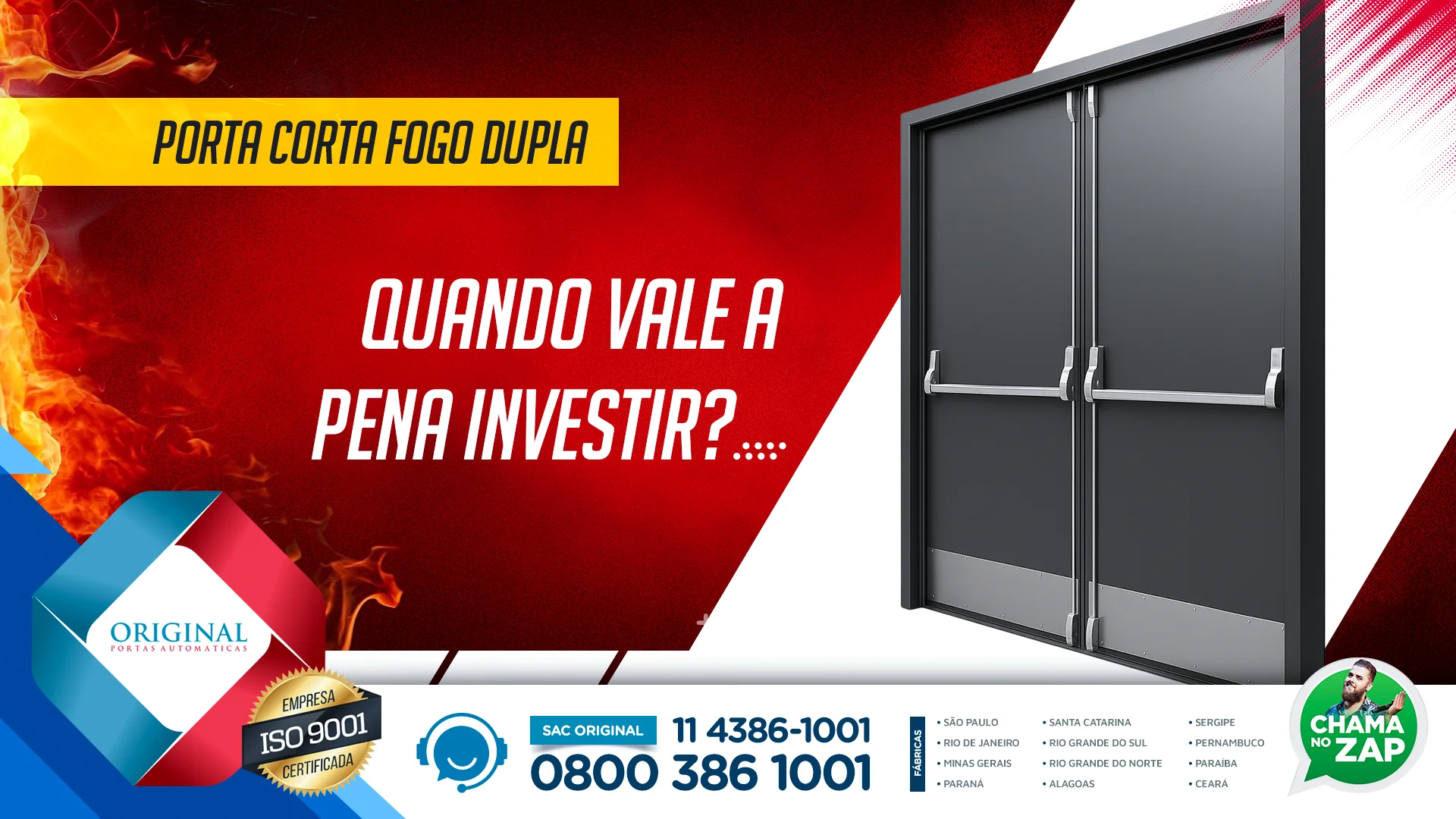 porta corta fogo dupla