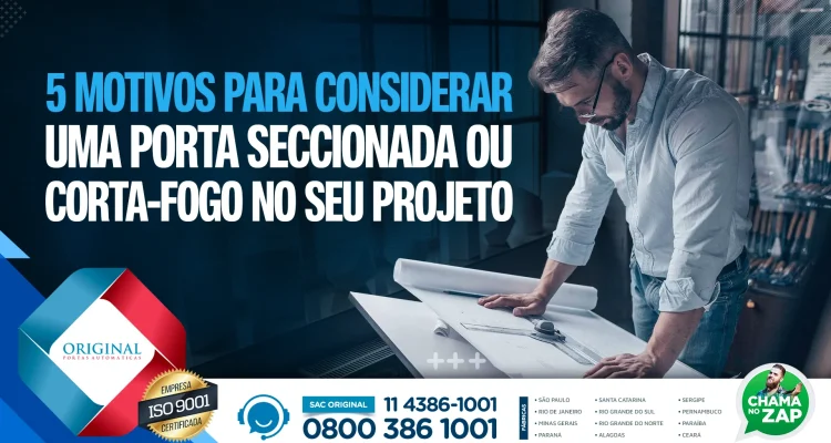 porta seccionada ou corta-fogo