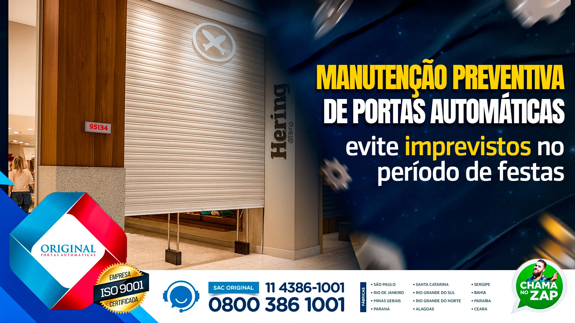 Manutenção preventiva de portas automáticas