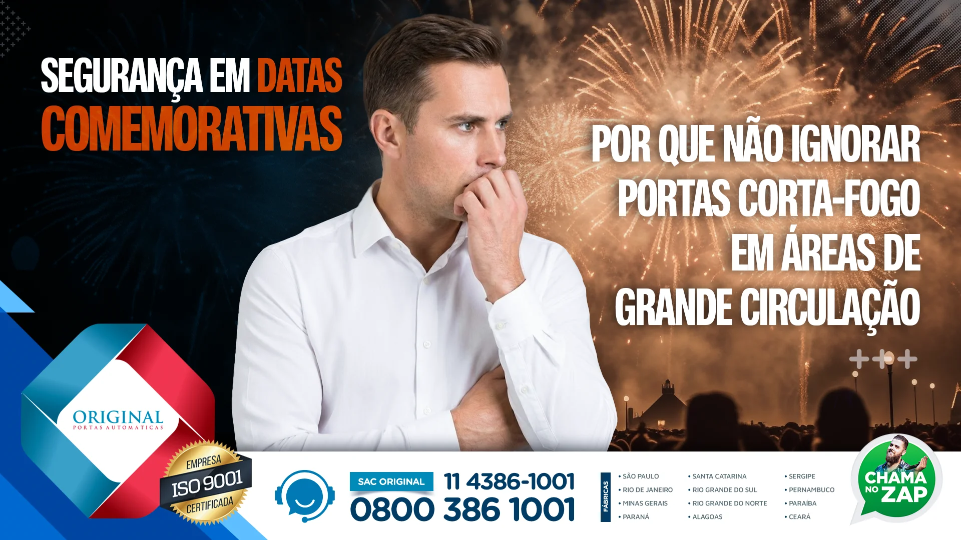 Portas corta-fogo em áreas de grande circulação