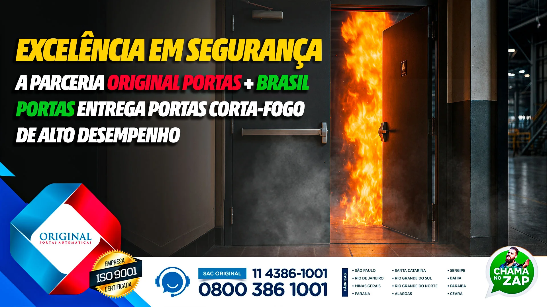 Portas corta-fogo de alto desempenho