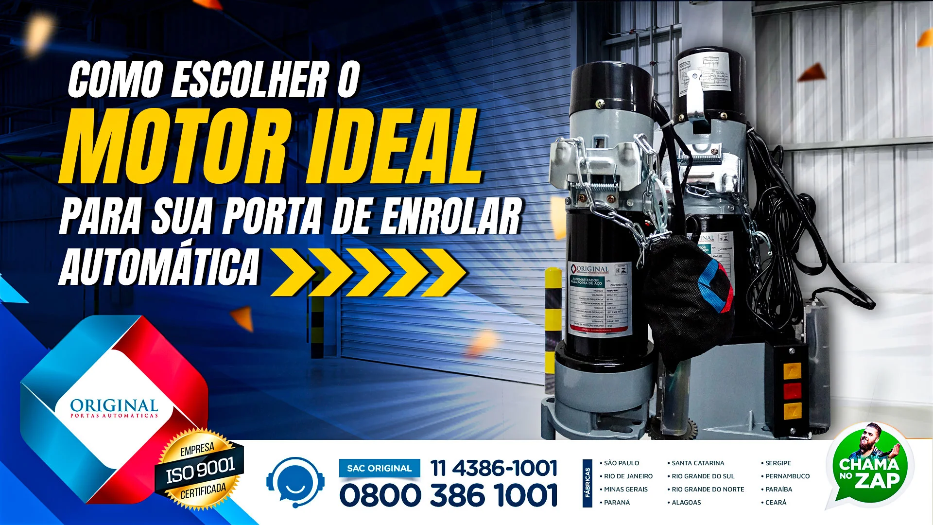 Motor para porta de enrolar