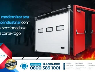 portas seccionadas e corta-fogo