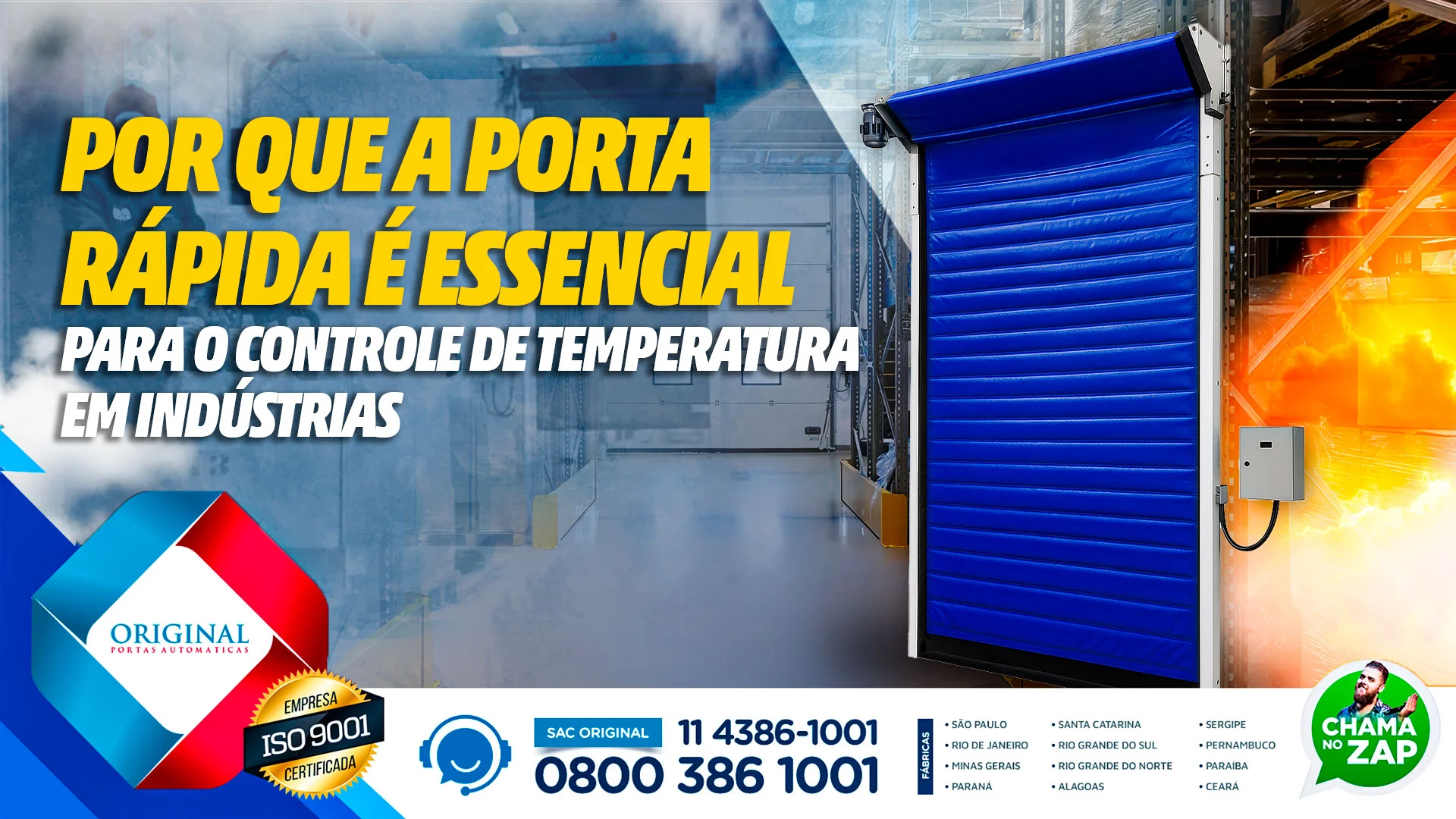 porta rápida controle térmico