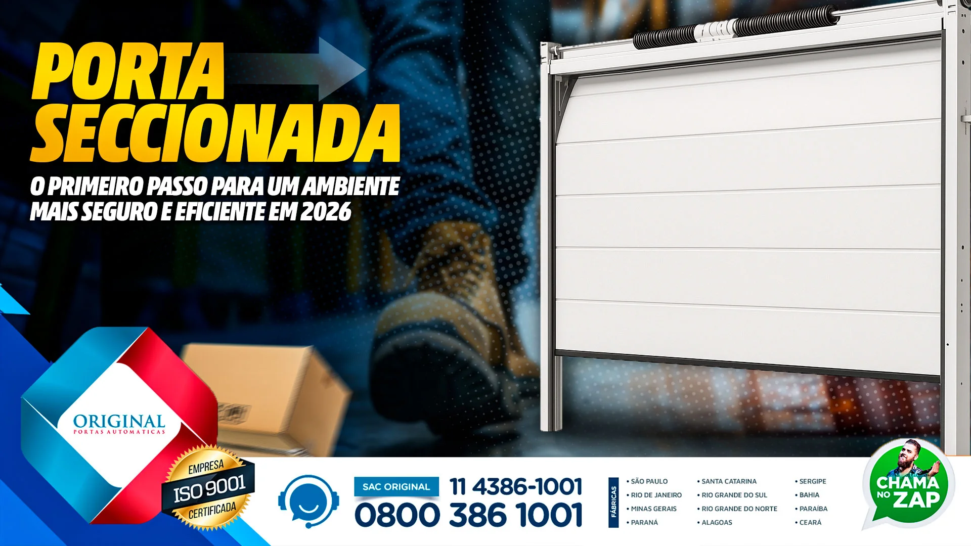 porta seccionada eficiência