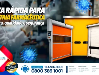 porta rápida para indústria farmacêutica